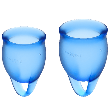 Coppette Mestruali Satisfyer Blu 15+20 ml – Sostenibilità e Comfort